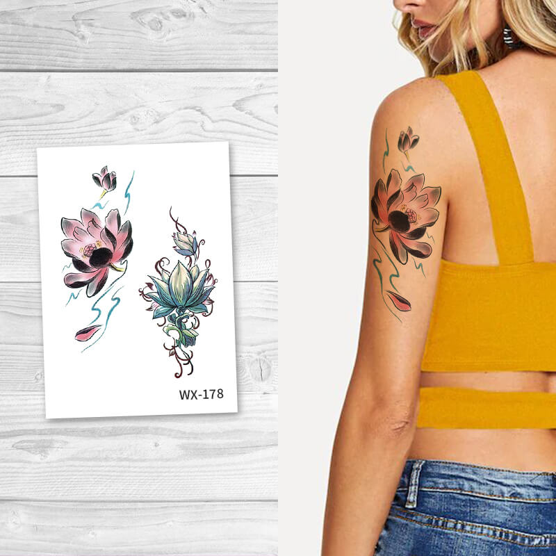 Sexy Floral Body Temporary Tattoos For Girls WX178